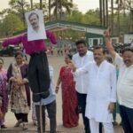 🛑सावंतवाडीत शिंदे शिवसेनेकडून राहुल गांधींच्या वक्तव्याचा निषेध करत पुतळा केला दहन.