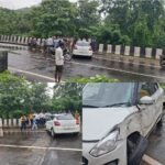 🛑मुंबई -गोवा महामार्गांवर ओरसरगाव टोलनाक्या नजिक स्विफ्ट कारला अपघात.